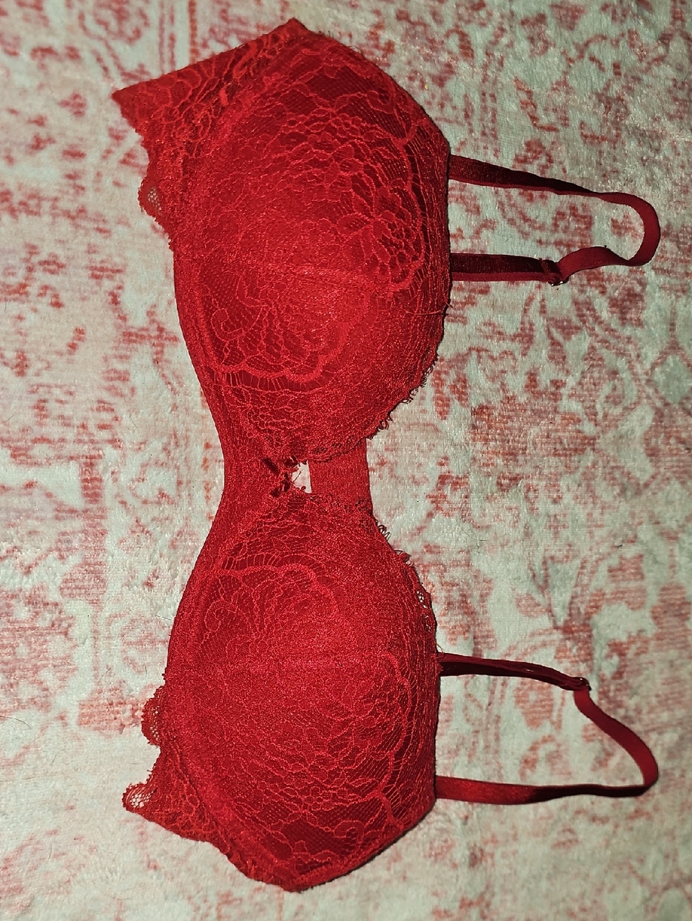 Victoria's Secret Red Lace Underwire Bra
